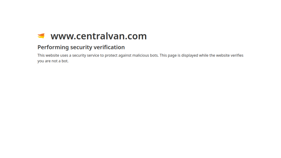 Screenshot of the Central Van Lines website
