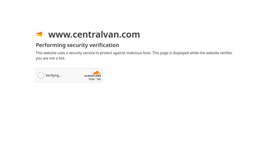 Central Van Lines website screenshot