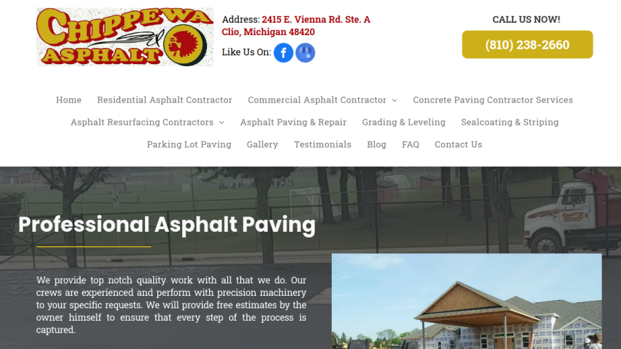Chippewa Asphalt Paving website