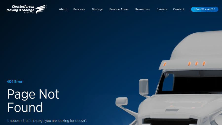 Christofferson Moving & Storage website screenshot