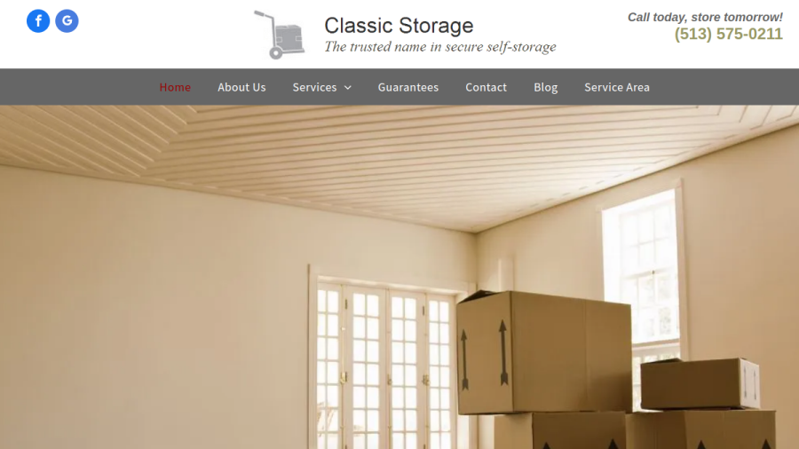 Classic Storage website