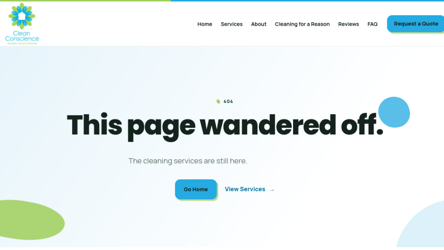 Clean Conscience website screenshot