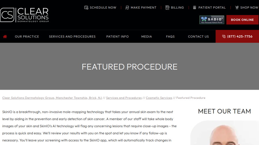 Clearsolutions Dermatology Group website