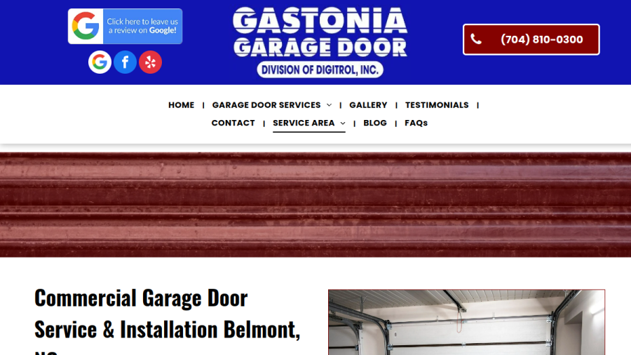 Gastonia Garage Door Division of Digitrol Inc website