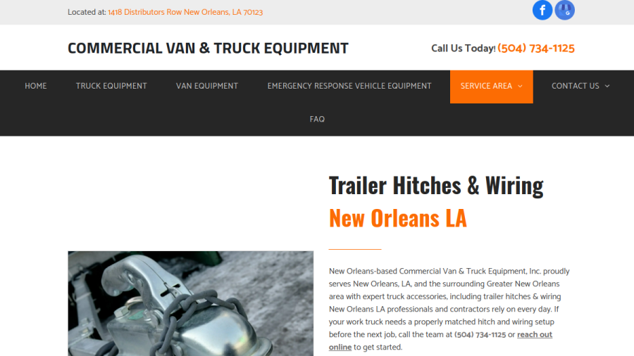 Commercial Van & Truck Equipment website