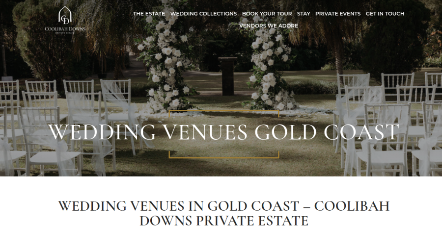 Website screenshot of Coolibah Downs Private Estate