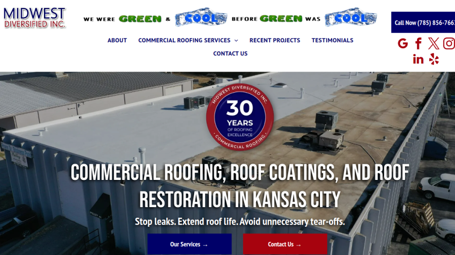 Screenshot of the Midwest Diversified, Inc. website