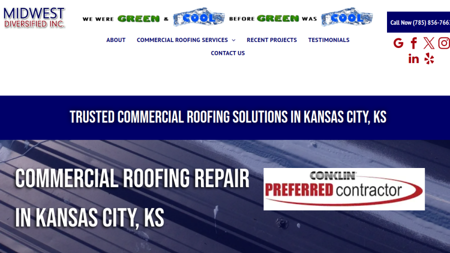 Screenshot of the Midwest Diversified, Inc. website