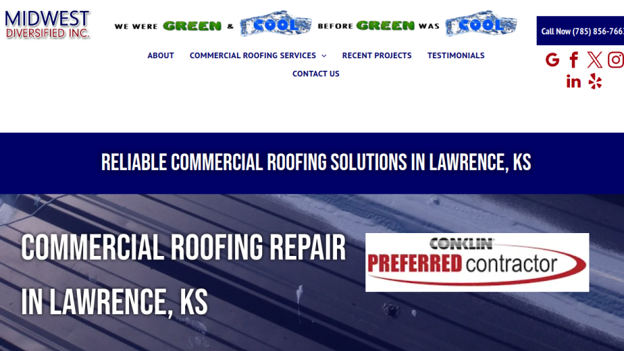 Screenshot of the Midwest Diversified, Inc. website