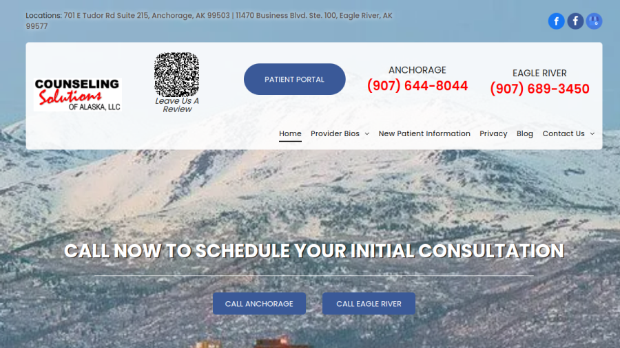 Counseling Solutions of Alaska website