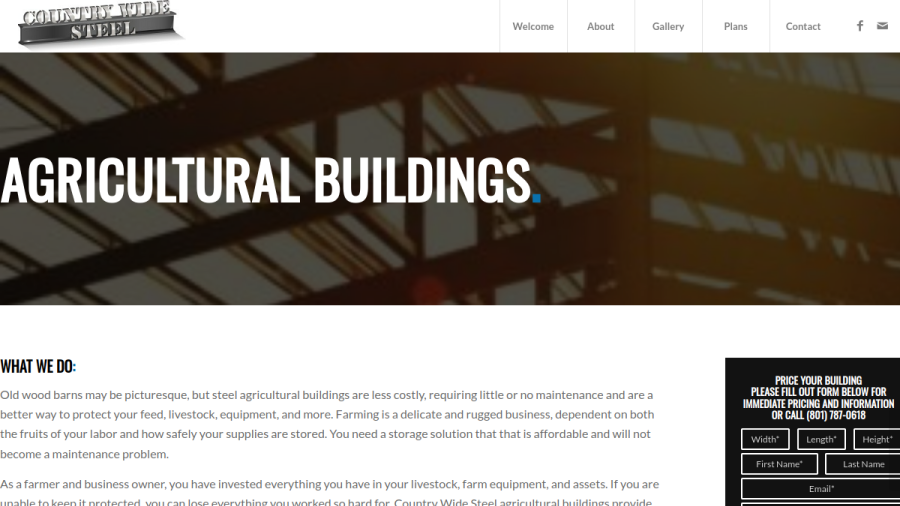 Country Wide Steel website