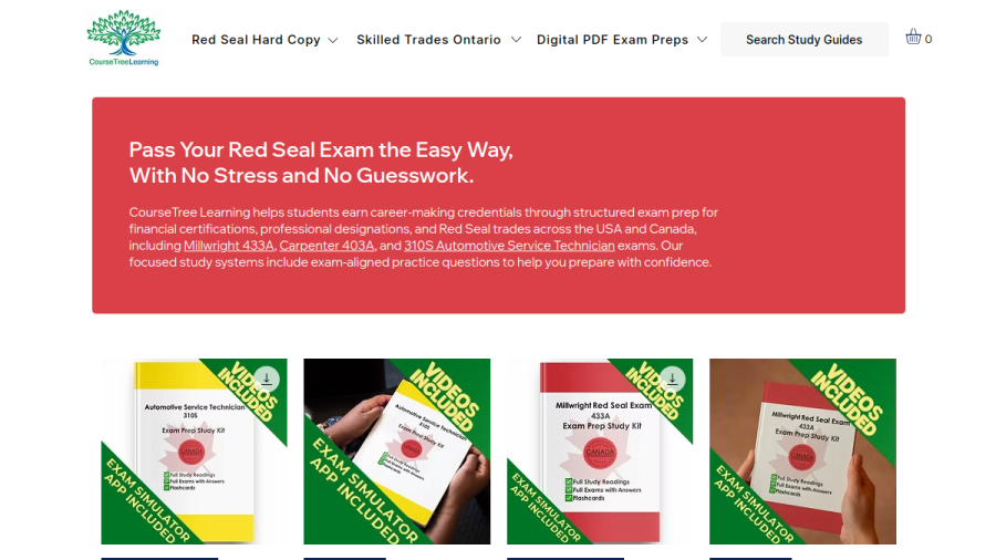 CourseTree Learning website screenshot