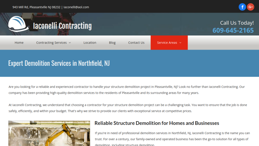 Iaconelli Contracting website