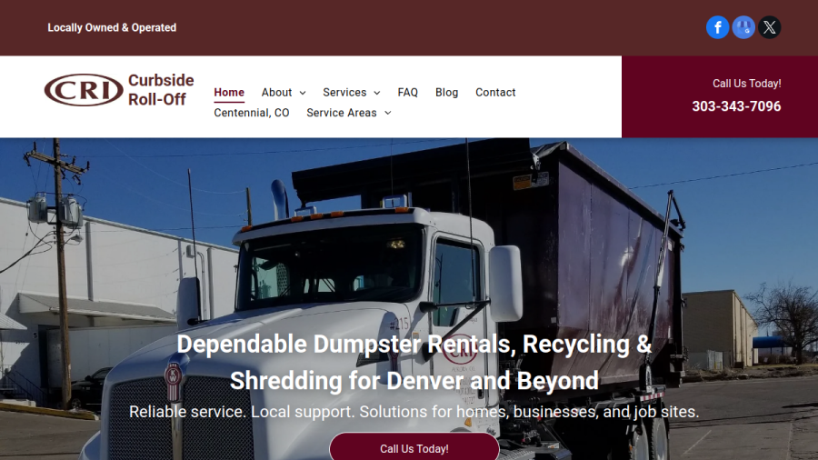 Curbside Roll-Off website screenshot