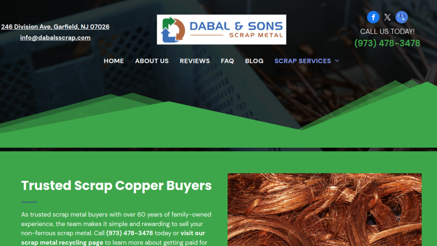 Dabal & Sons Scrap Metal website