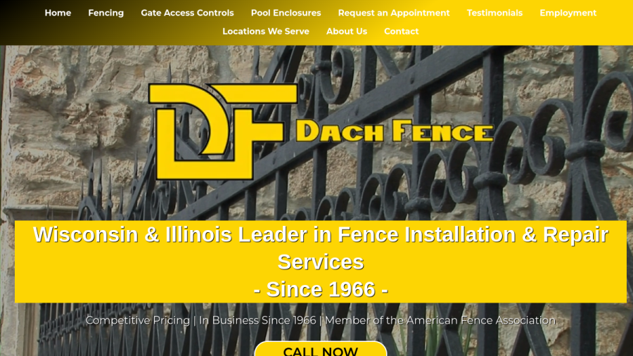 Dach Fence Co. website screenshot