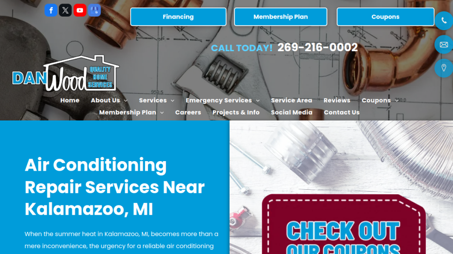 Screenshot of the Dan Wood Company website