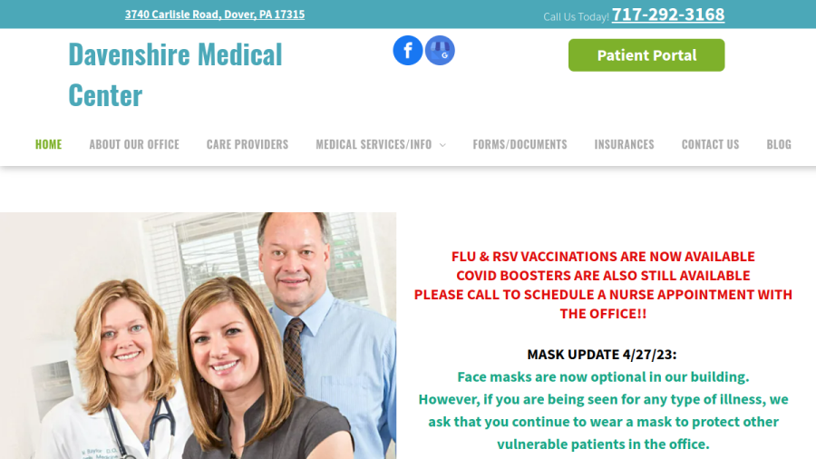 Davenshire Medical Center website