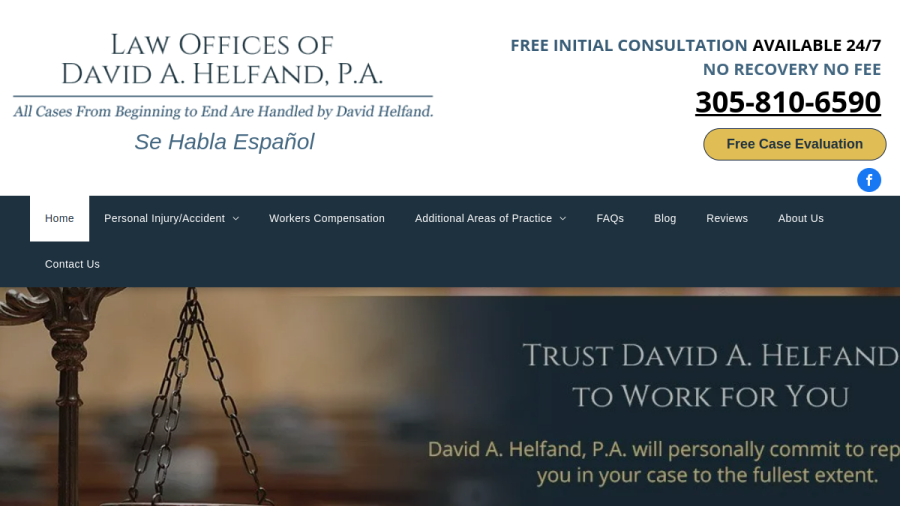 Screenshot of the David Helfand PA website