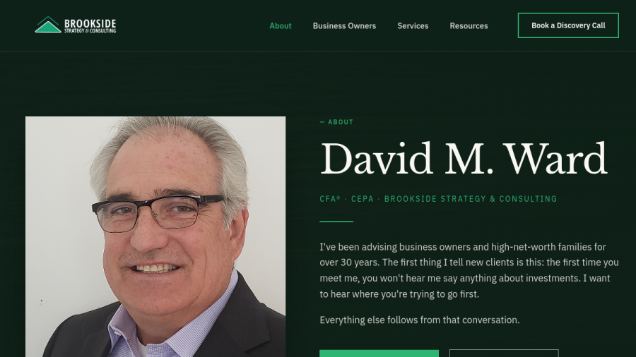 Brookside Strategy & Consulting website