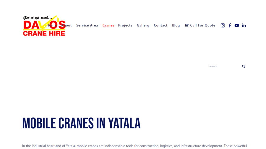 Davo's Crane Hire website