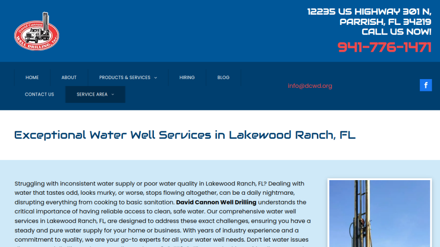 David Cannon Well Drilling website