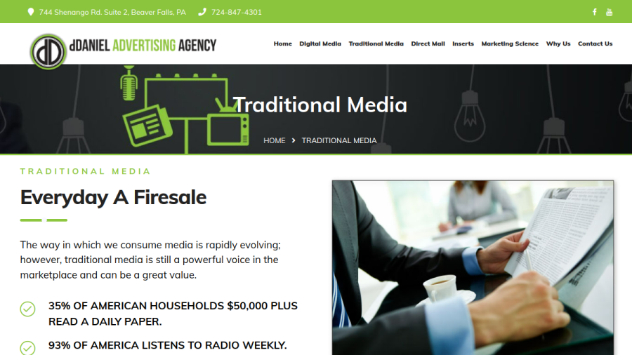 dDaniel Advertising Agency website