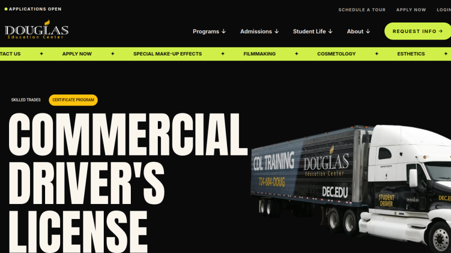 Screenshot of the Douglas Education Center website