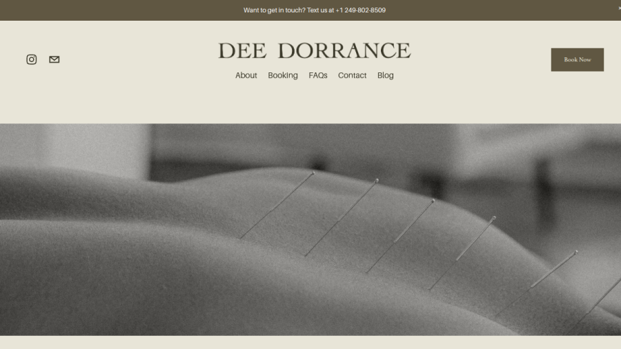 Dee Dorrance website screenshot