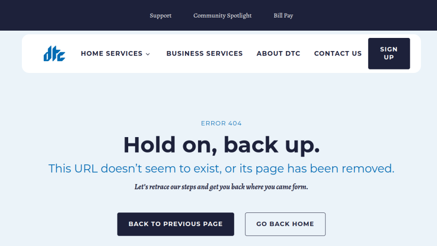 Delhi Telephone Company website screenshot