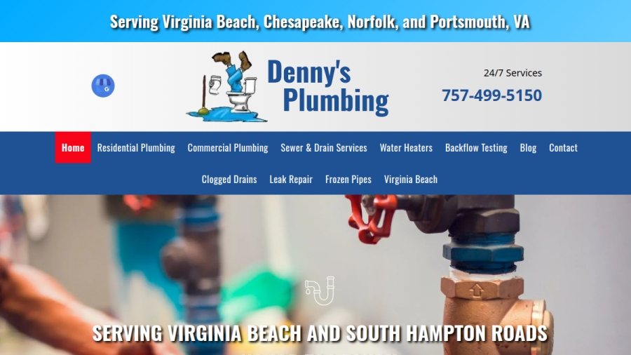 Denny's Plumbing website