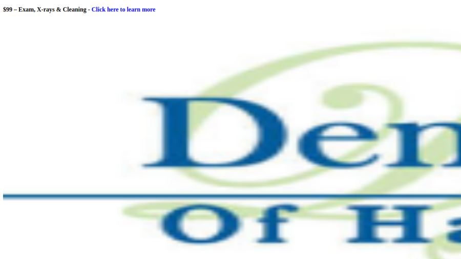 Screenshot of the Dental Arts Of Haddonfield website