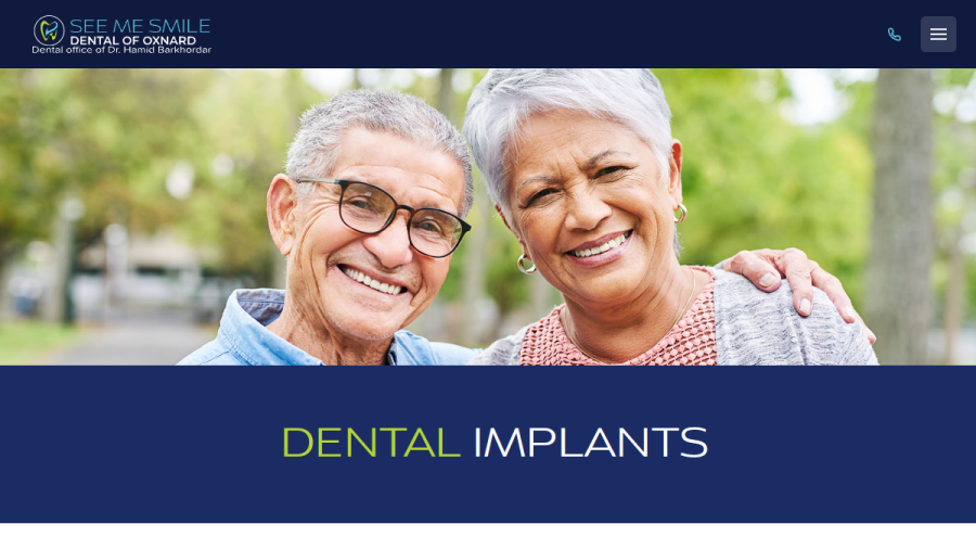 Screenshot of the See Me Smile Dental of Oxnard website