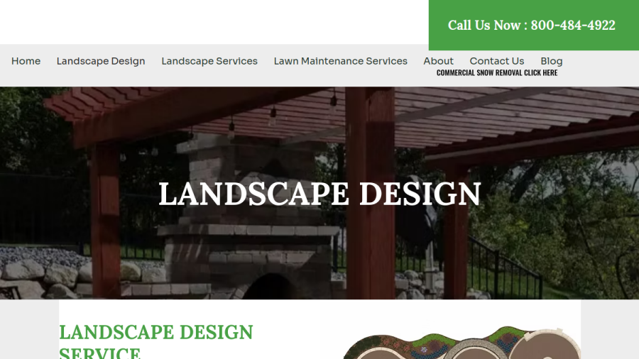 Design One Landscaping Corp. website