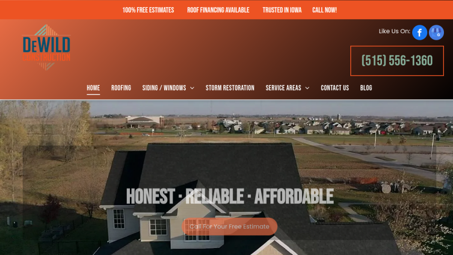 DeWild Construction LLC website