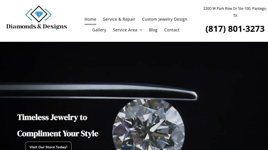 Diamond and Designs website