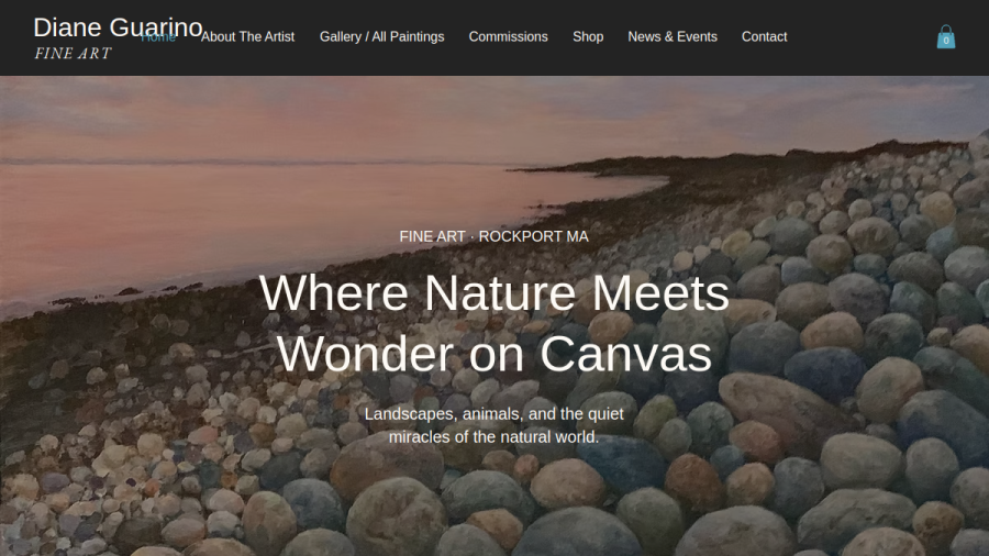 Screenshot of Diane Guarino Fine Art website