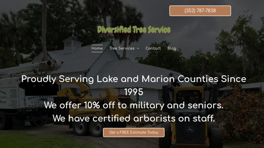 Diversified Tree Service, Inc. website