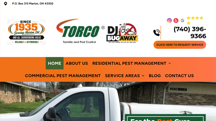 D/J Bug Away, LLC website
