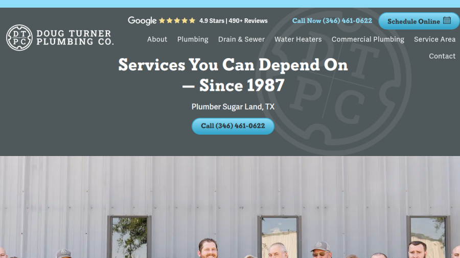 Doug Turner Plumbing CO. website