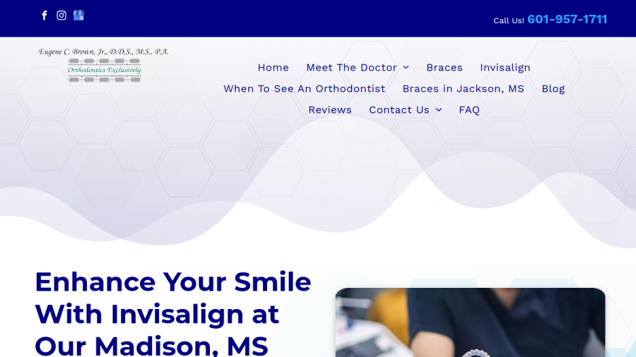 Eugene C. Brown, Jr., DDS, MS website screenshot
