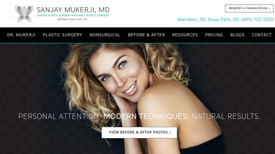 Dakota Plastic Surgery website