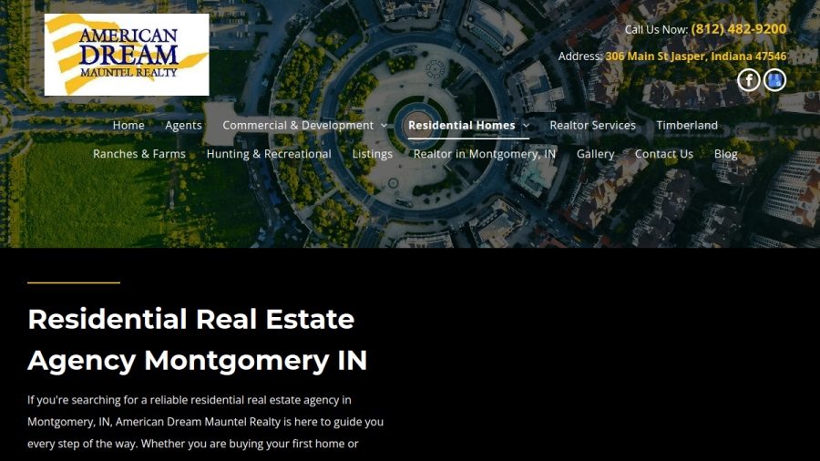American Dream Mauntel Realty website