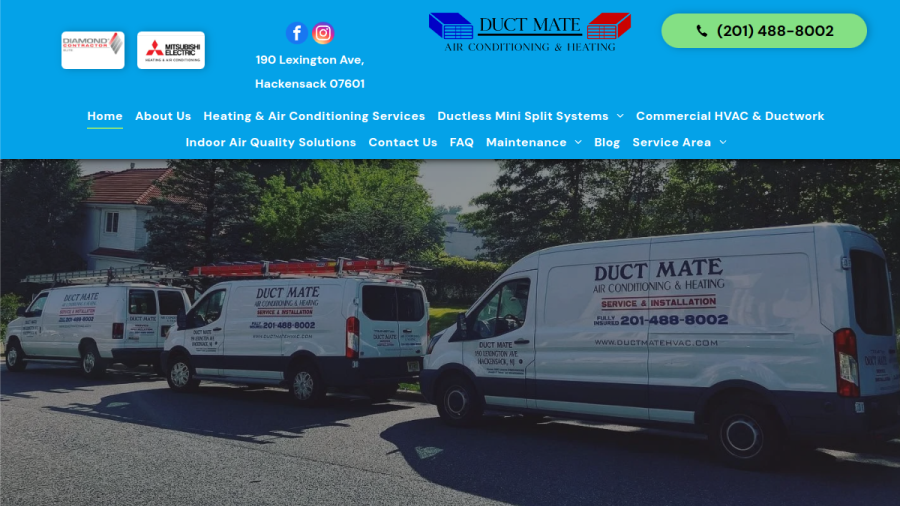 Duct Mate Inc. website screenshot