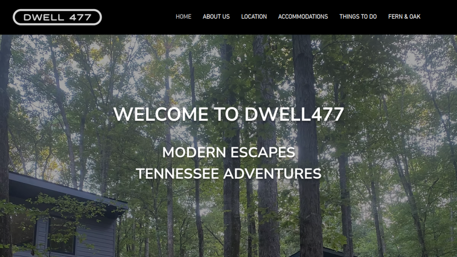 Screenshot of the DWELL477 website