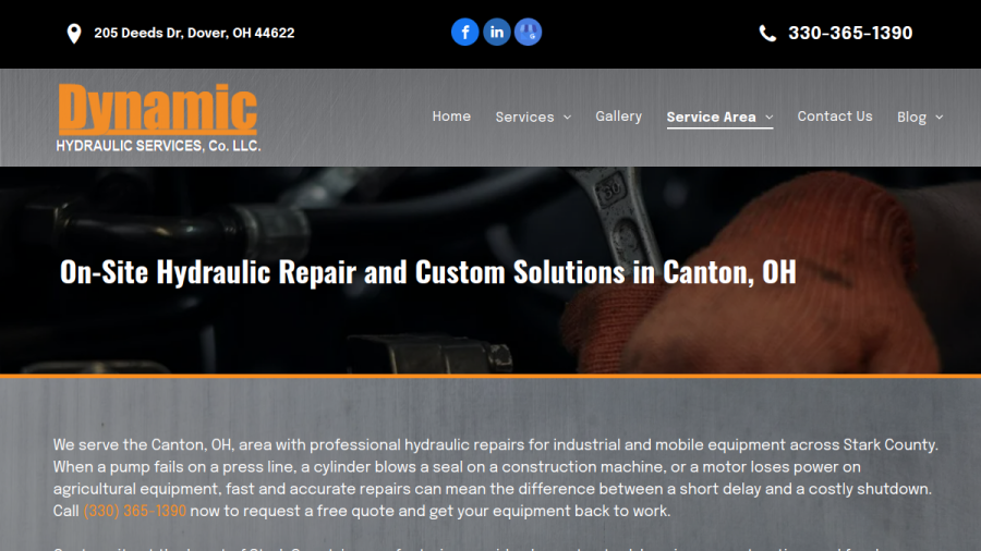 Dynamic Hydraulic Services Company LLC website screenshot