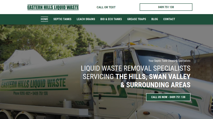 Eastern Hills Liquid Waste website