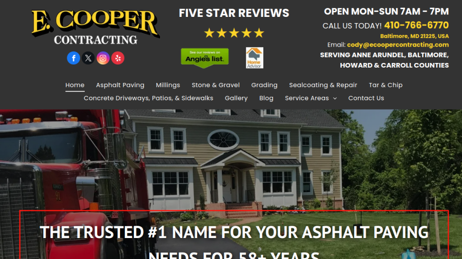 E Cooper Contracting website