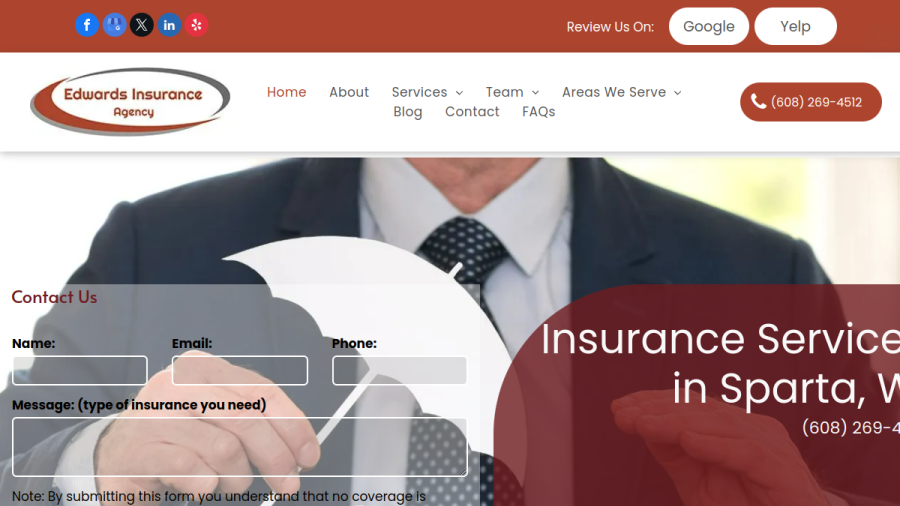 Edwards Insurance Agency website