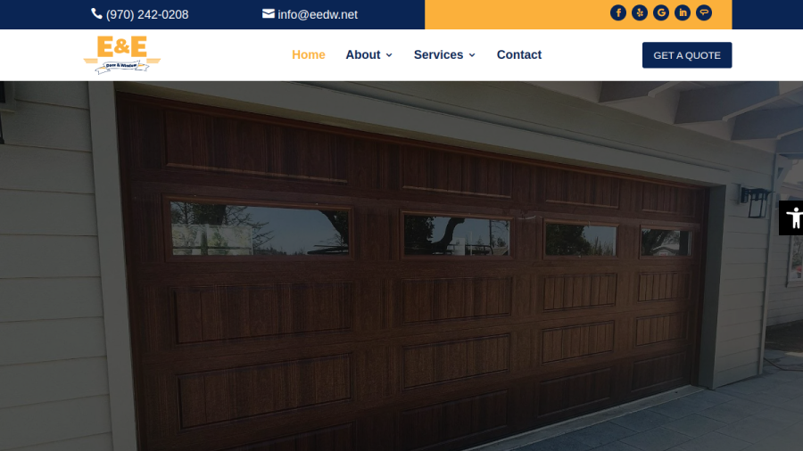 E&E Door and Window website